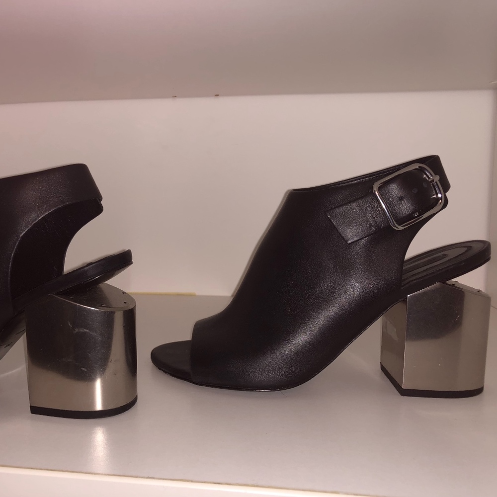 Women's Block Metal Heel Alexander Wang Open Toe